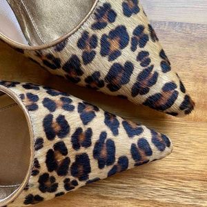 Laundry point toe leopard flats